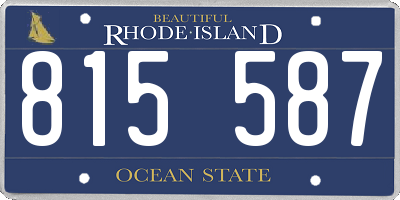 RI license plate 815587