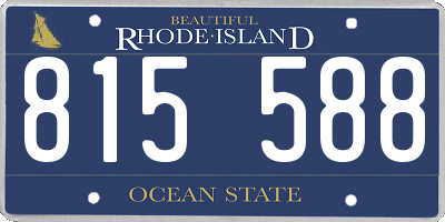 RI license plate 815588