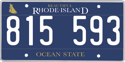 RI license plate 815593