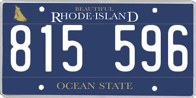 RI license plate 815596