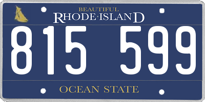RI license plate 815599