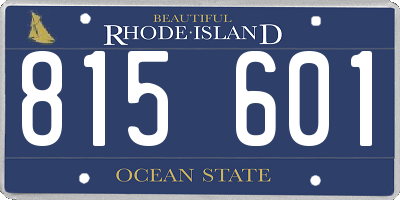 RI license plate 815601