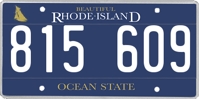 RI license plate 815609