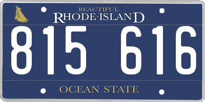 RI license plate 815616