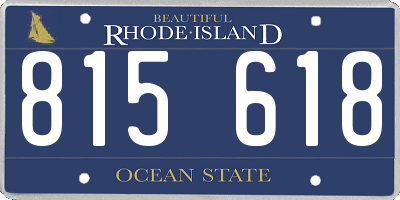 RI license plate 815618