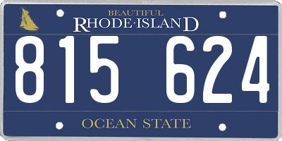 RI license plate 815624