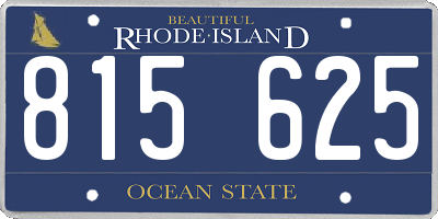 RI license plate 815625