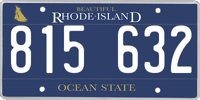RI license plate 815632