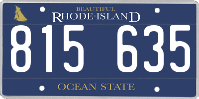 RI license plate 815635