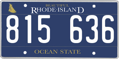 RI license plate 815636