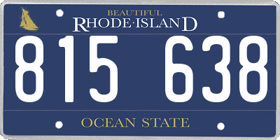 RI license plate 815638
