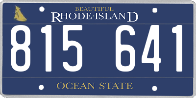 RI license plate 815641