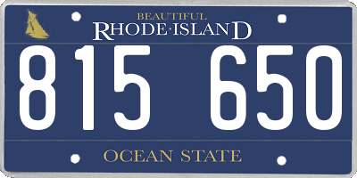 RI license plate 815650