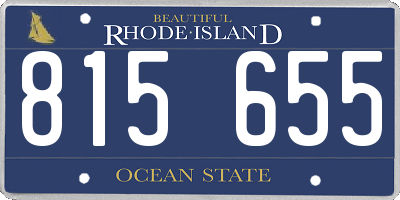 RI license plate 815655