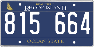 RI license plate 815664