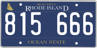 RI license plate 815666