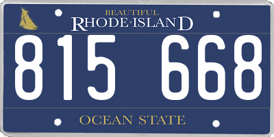 RI license plate 815668