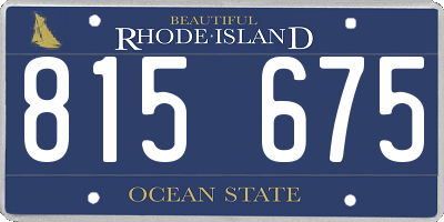 RI license plate 815675