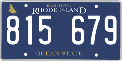 RI license plate 815679