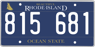 RI license plate 815681