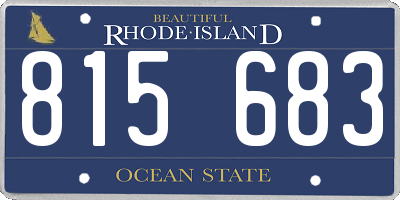 RI license plate 815683