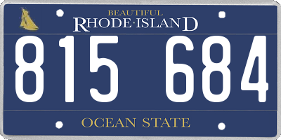 RI license plate 815684