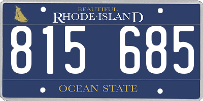 RI license plate 815685