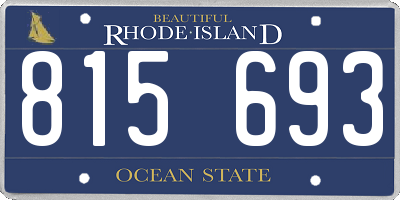 RI license plate 815693