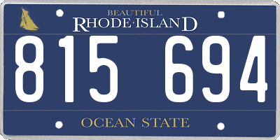 RI license plate 815694