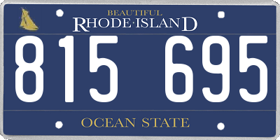RI license plate 815695