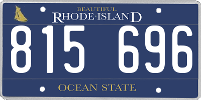 RI license plate 815696