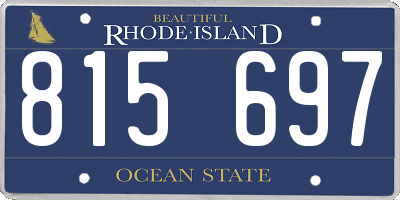 RI license plate 815697