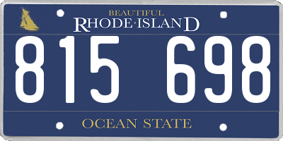 RI license plate 815698
