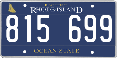 RI license plate 815699