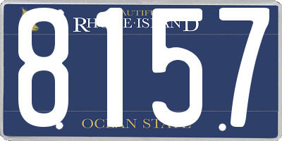 RI license plate 8157