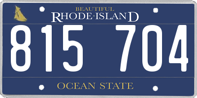 RI license plate 815704