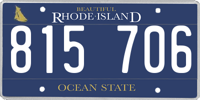 RI license plate 815706