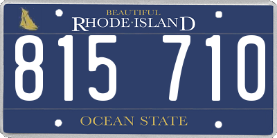 RI license plate 815710