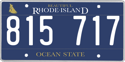 RI license plate 815717