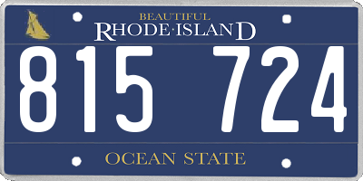 RI license plate 815724