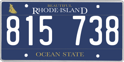 RI license plate 815738