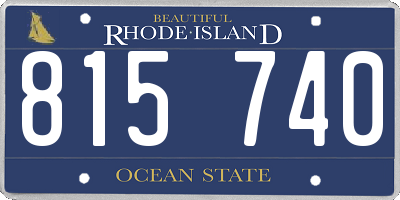 RI license plate 815740