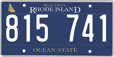 RI license plate 815741
