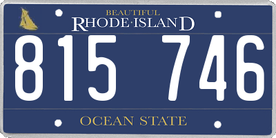 RI license plate 815746
