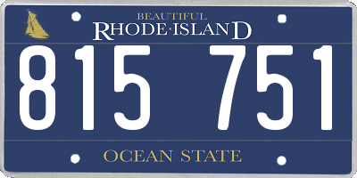 RI license plate 815751
