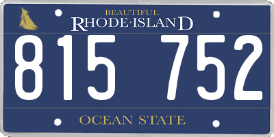 RI license plate 815752