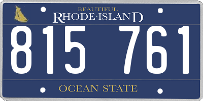 RI license plate 815761