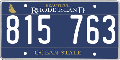 RI license plate 815763