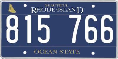 RI license plate 815766