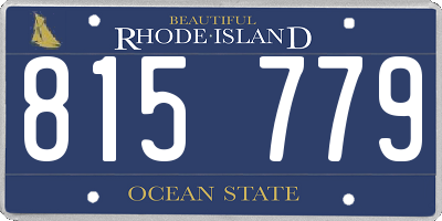 RI license plate 815779
